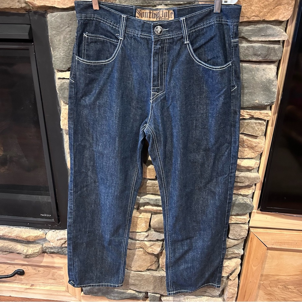 South Pole Men's Dark Blue Relaxed Jeans men’s size 36‎